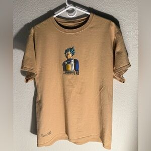 Primitive Beige Graphic Tee with Blue and Yellow Design Men’s Size Large